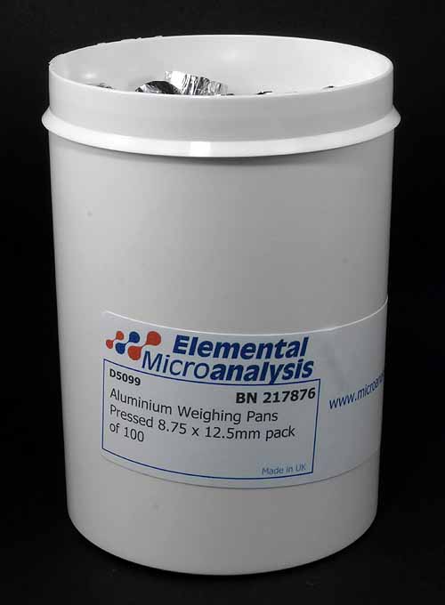 Aluminium-Weighing-Pans-Pressed-8.75-x-12.5mm-pack-of-100